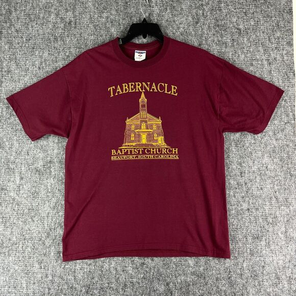 Tabernacle Shirt Mens Extra Large Maroon Church‎ Religion Baptist Carolina - Picture 2 of 10